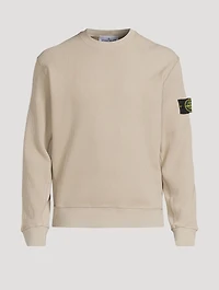 Waffle-Knit Crewneck Sweater