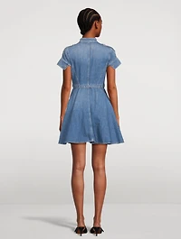Belted Denim Mini Dress