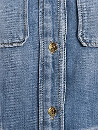 Belted Denim Mini Dress
