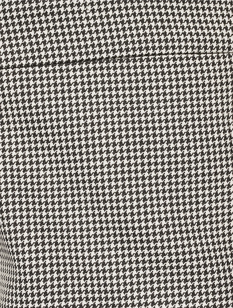 Houndstooth Wool Mohair Cigarette Trousers
