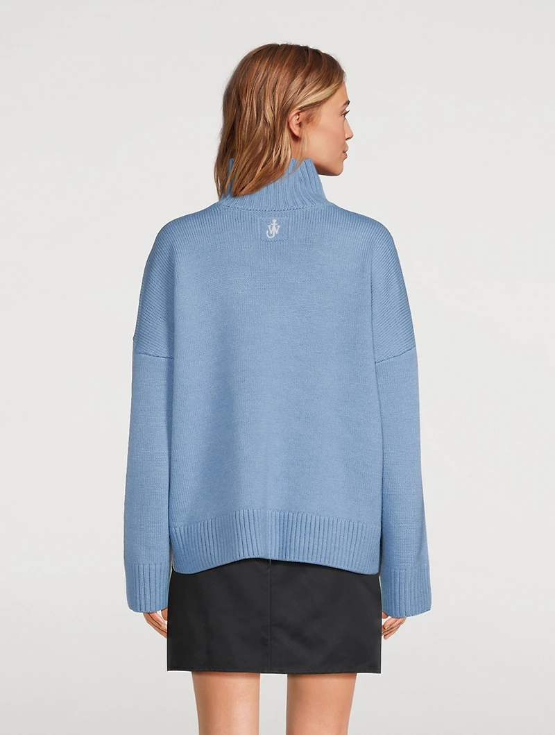 Colourblock Turtleneck Sweater