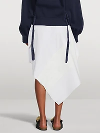 Asymmetric Patchwork Midi Skirt
