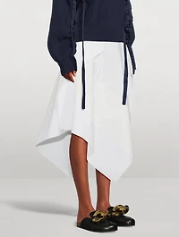 Asymmetric Patchwork Midi Skirt