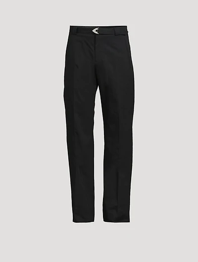 Arrow Belt Straight-Leg Trousers