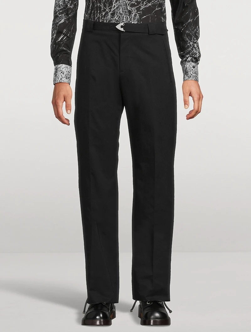 Arrow Belt Straight-Leg Trousers