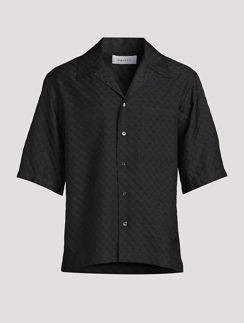 Skull Jacquard Camp Shirt