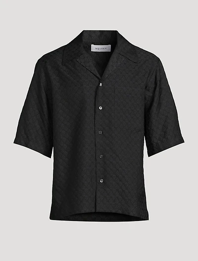 Skull Jacquard Camp Shirt