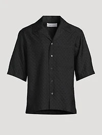 Skull Jacquard Camp Shirt