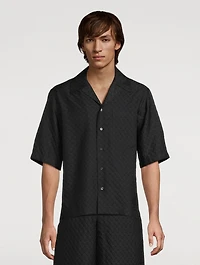 Skull Jacquard Camp Shirt