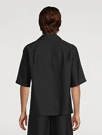 Skull Jacquard Camp Shirt