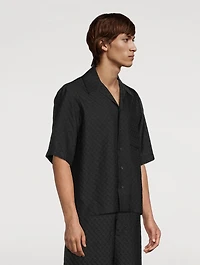 Skull Jacquard Camp Shirt