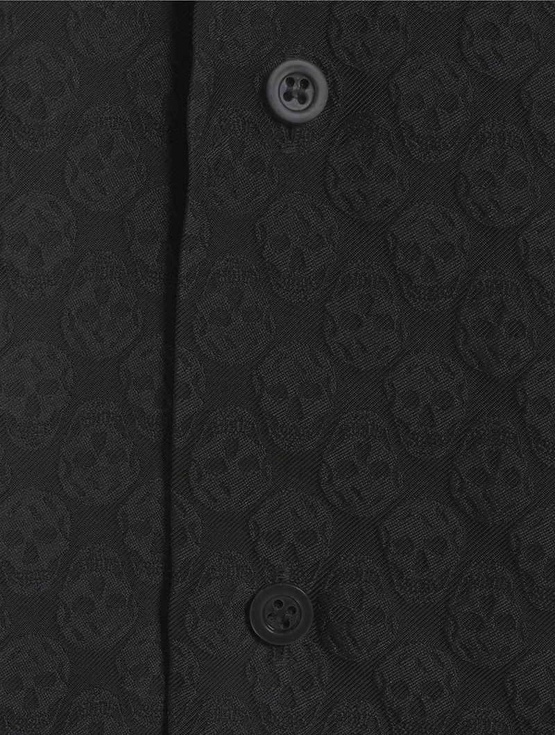 Skull Jacquard Camp Shirt