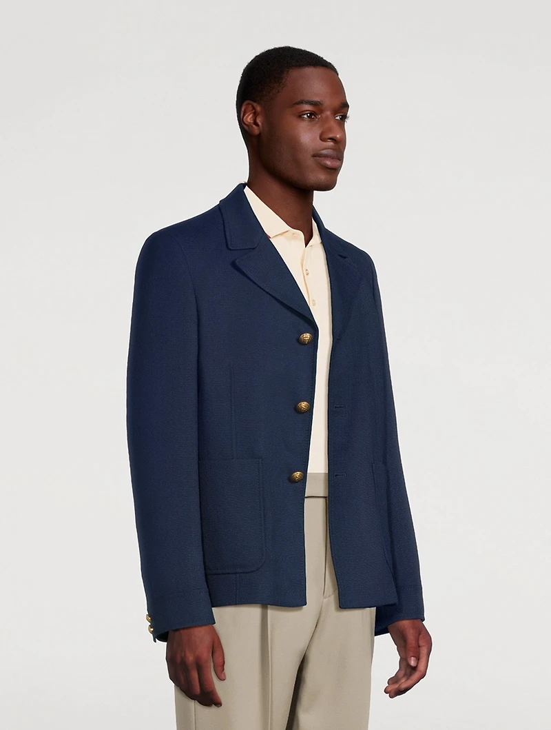 Slim-Fit Single-Breasted Jacket
