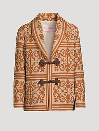 Cotton And Linen Jacquard Jacket