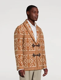 Cotton And Linen Jacquard Jacket