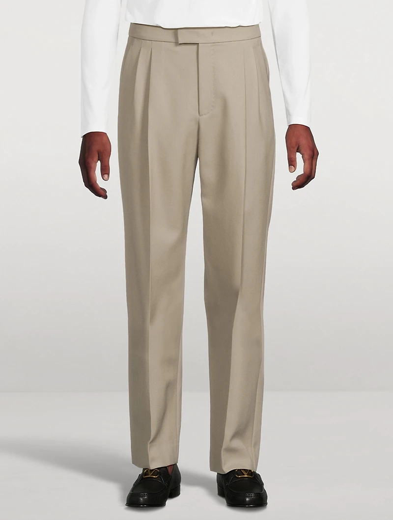 Wool Gabardine Trousers