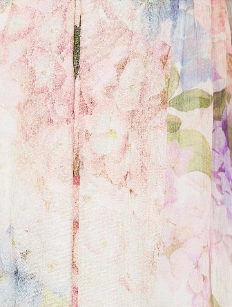 Dawning Puff-Sleeve Blouse Floral Print