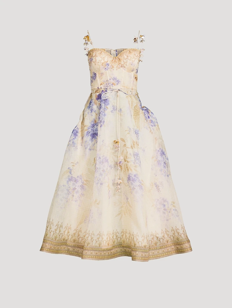 Dawning Picnic Midi Dress Floral Print