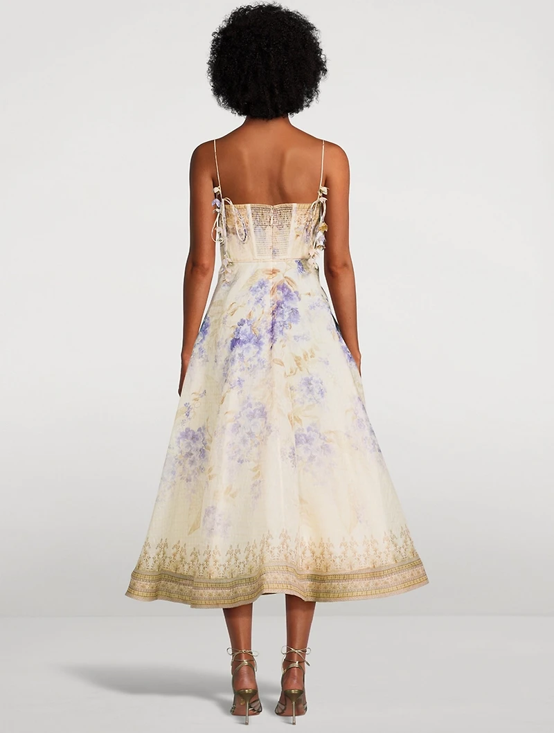 Dawning Picnic Midi Dress Floral Print