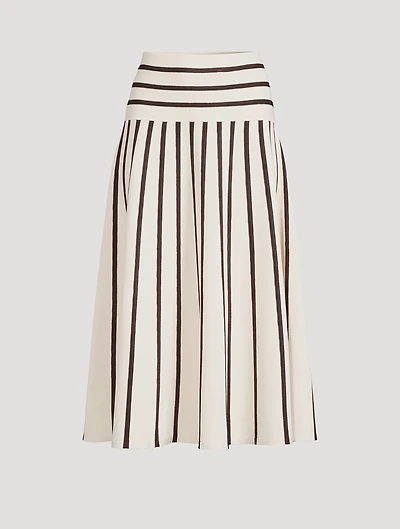 Illuminate Stripe Jacquard Midi Skirt