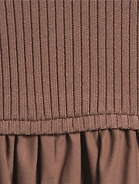 Mixed-Media Midi Dress