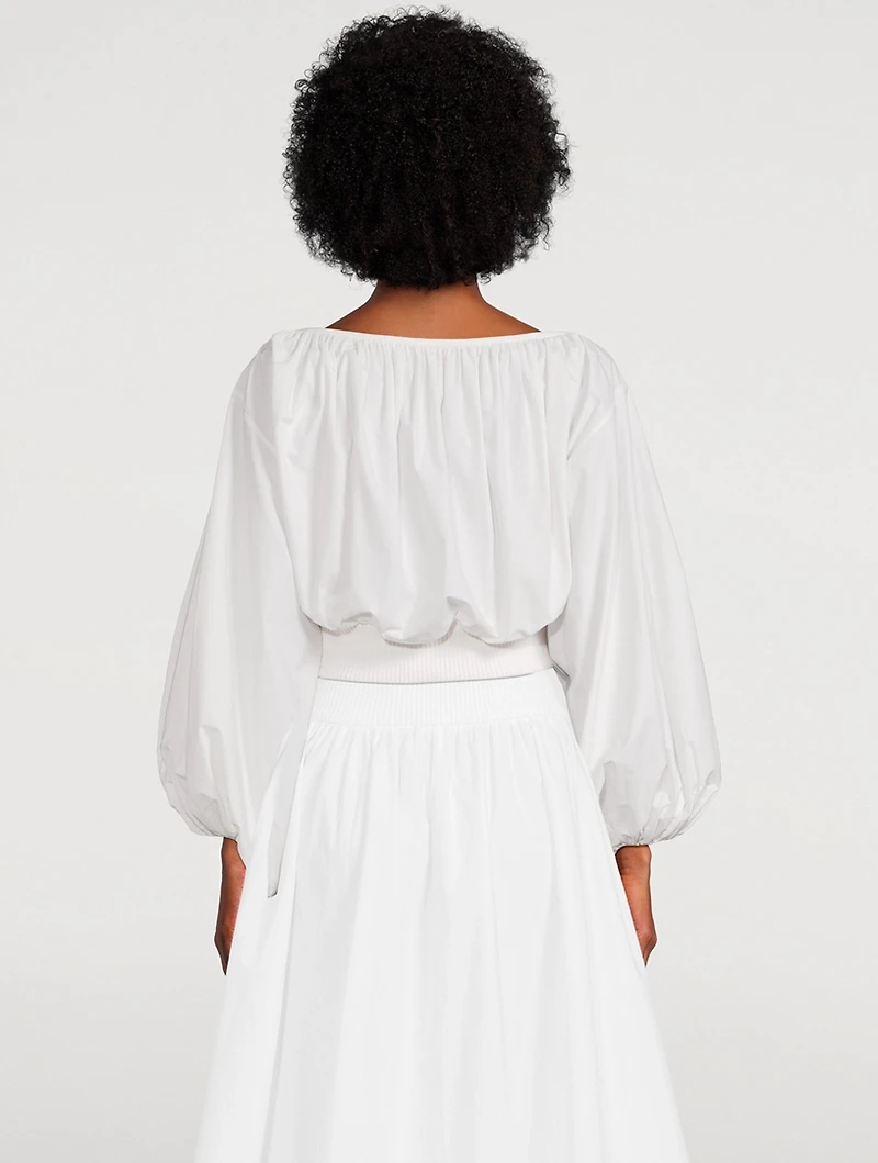 Cropped Poplin Blouse
