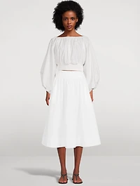 Cropped Poplin Blouse