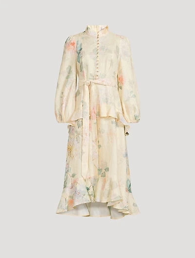 Illuminate Puff-Sleeve Dress Floral Print