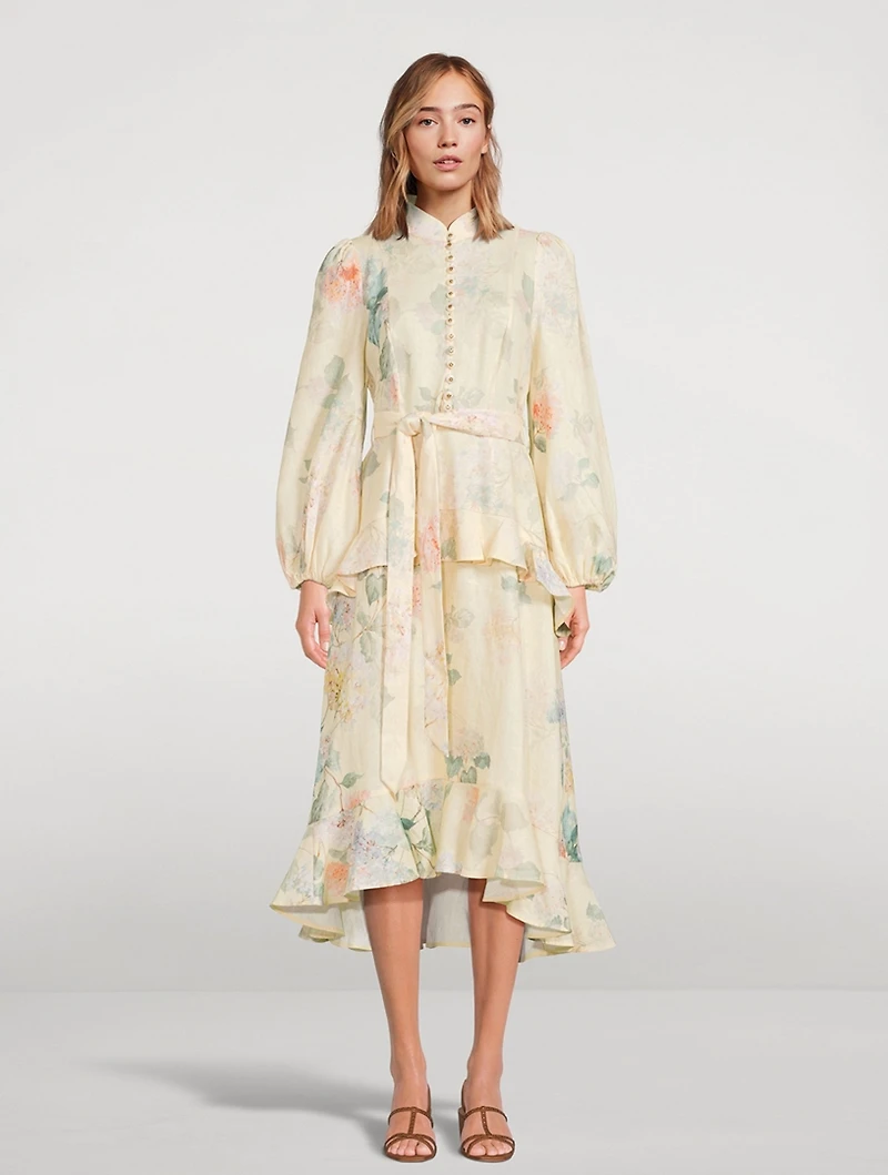 Illuminate Puff-Sleeve Dress Floral Print