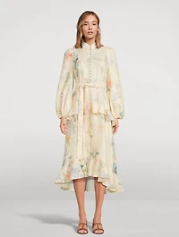 Illuminate Puff-Sleeve Dress Floral Print