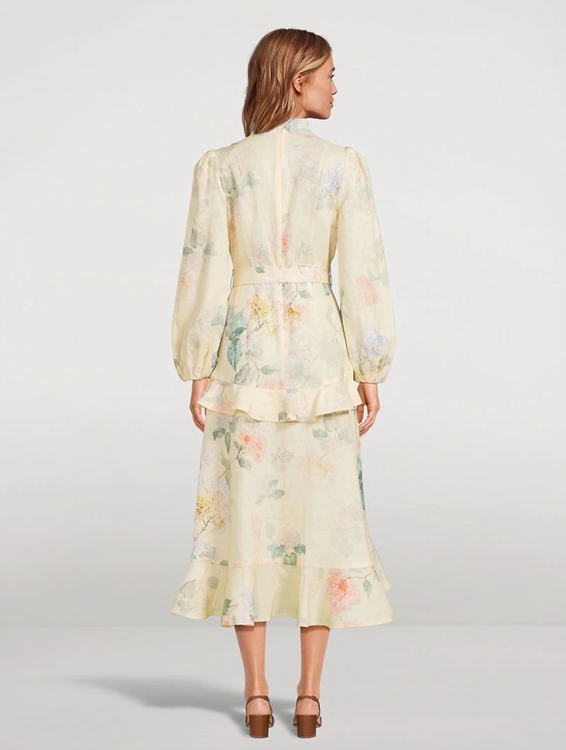 Illuminate Puff-Sleeve Dress Floral Print