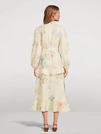 Illuminate Puff-Sleeve Dress Floral Print