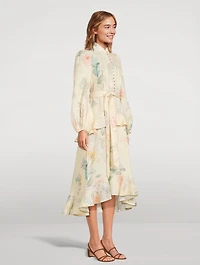Illuminate Puff-Sleeve Dress Floral Print