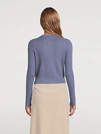 Ribbed Cashmere Silk Cardigan