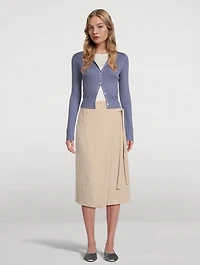 Ribbed Cashmere Silk Cardigan