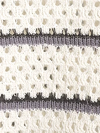 Macramé Polo Shirt Stripe Print