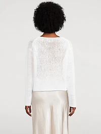 Coated Cotton Sweater