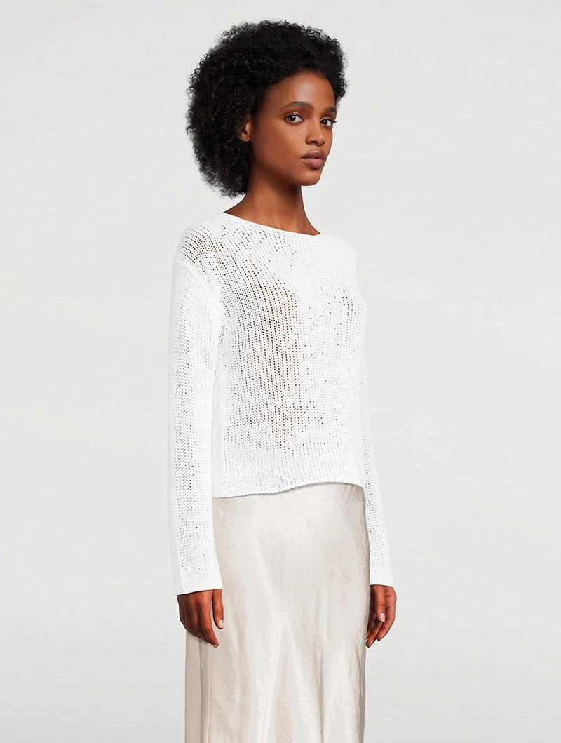 Coated Cotton Sweater