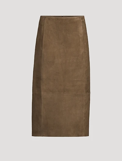 Suede Midi Skirt