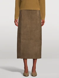 Suede Midi Skirt