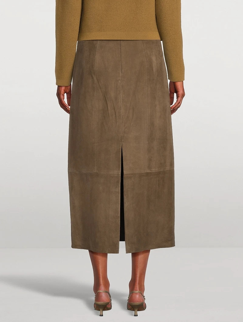 Suede Midi Skirt
