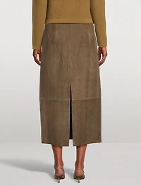 Suede Midi Skirt
