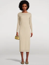 Plissé Midi Dress