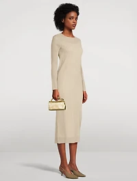 Plissé Midi Dress