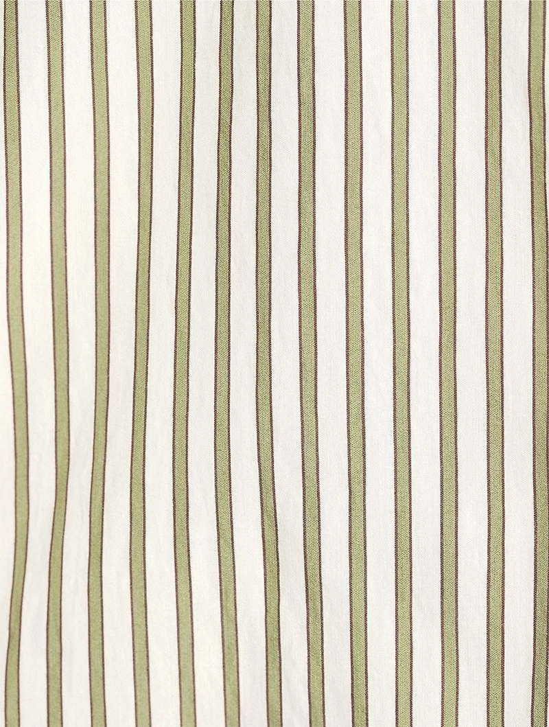 Cropped Shirt Till Stripe Print