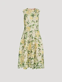 Floral Guipure Lace Midi Dress