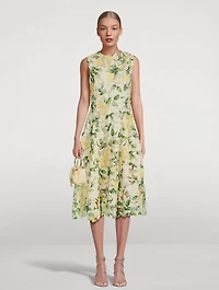 Floral Guipure Lace Midi Dress