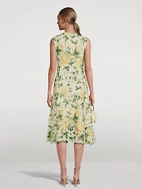 Floral Guipure Lace Midi Dress