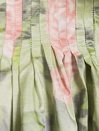 Strapless Silk Mini Dress English Rose Chine Print