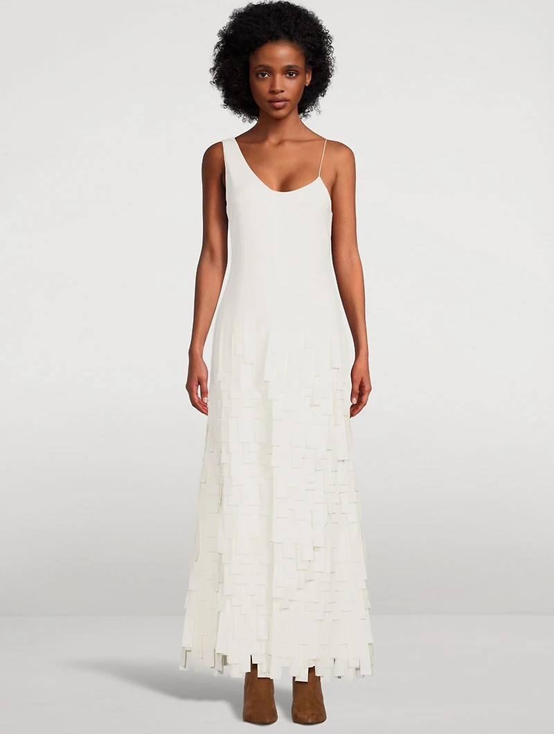 Multi Rectangle Crêpe Maxi Dress